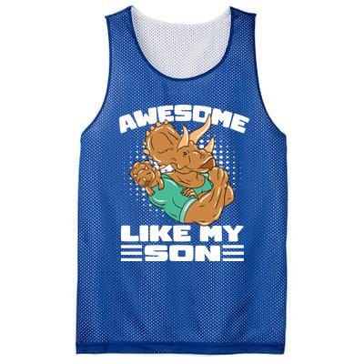 Dino Dad Awesome Like My Son Fathers Day Gift Mesh Reversible Basketball Jersey Tank