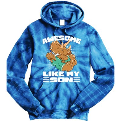 Dino Dad Awesome Like My Son Fathers Day Gift Tie Dye Hoodie