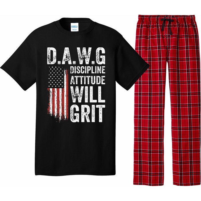 D.A.W.G Discipline Attitude Will Grit Gym Motivation Workout Pajama Set