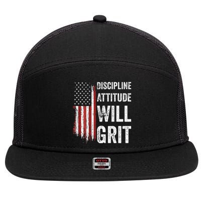 D.A.W.G Discipline Attitude Will Grit Gym Motivation Workout 7 Panel Mesh Trucker Snapback Hat