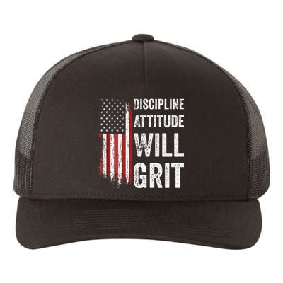 D.A.W.G Discipline Attitude Will Grit Gym Motivation Workout Yupoong Adult 5-Panel Trucker Hat