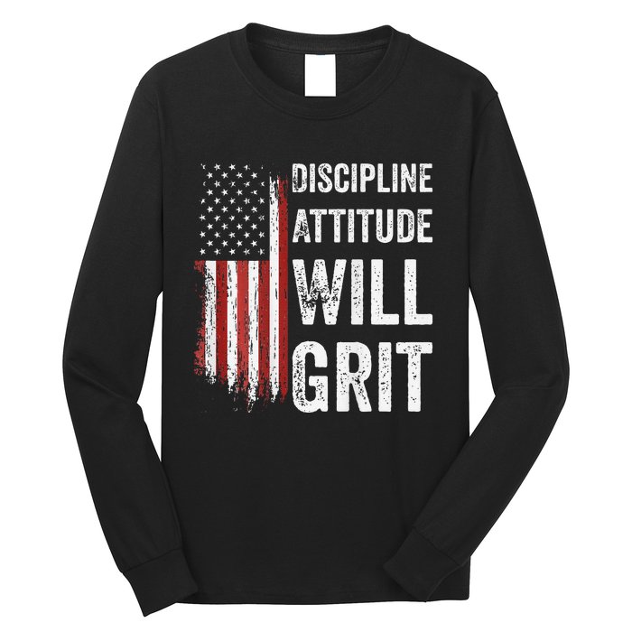 D.A.W.G Discipline Attitude Will Grit Gym Motivation Workout Long Sleeve Shirt