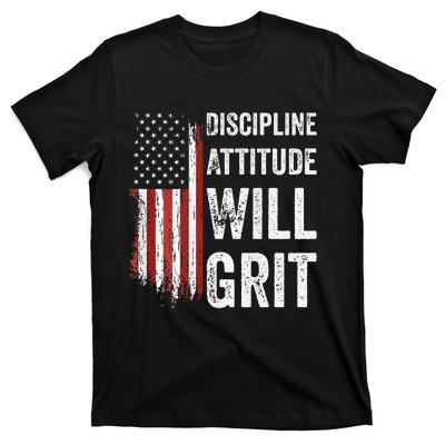 D.A.W.G Discipline Attitude Will Grit Gym Motivation Workout T-Shirt