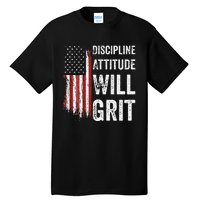 D.A.W.G Discipline Attitude Will Grit Gym Motivation Workout Tall T-Shirt