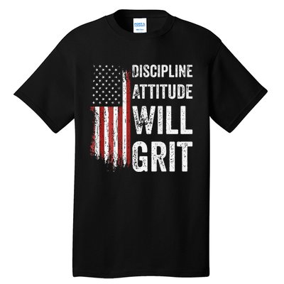 D.A.W.G Discipline Attitude Will Grit Gym Motivation Workout Tall T-Shirt