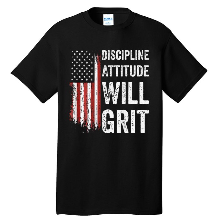 D.A.W.G Discipline Attitude Will Grit Gym Motivation Workout Tall T-Shirt