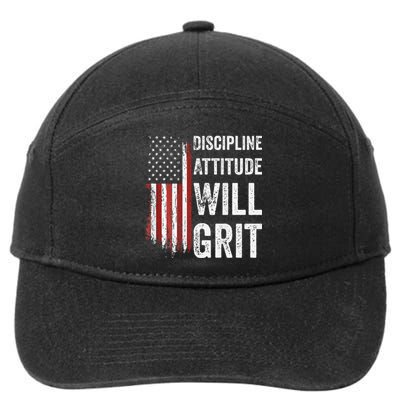 D.A.W.G Discipline Attitude Will Grit Gym Motivation Workout 7-Panel Snapback Hat