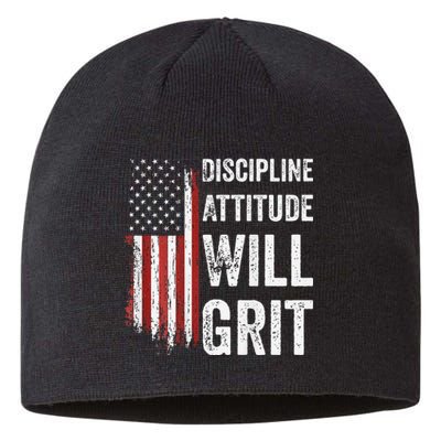 D.A.W.G Discipline Attitude Will Grit Gym Motivation Workout Sustainable Beanie