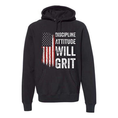 D.A.W.G Discipline Attitude Will Grit Gym Motivation Workout Premium Hoodie