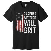 D.A.W.G Discipline Attitude Will Grit Gym Motivation Workout Premium T-Shirt