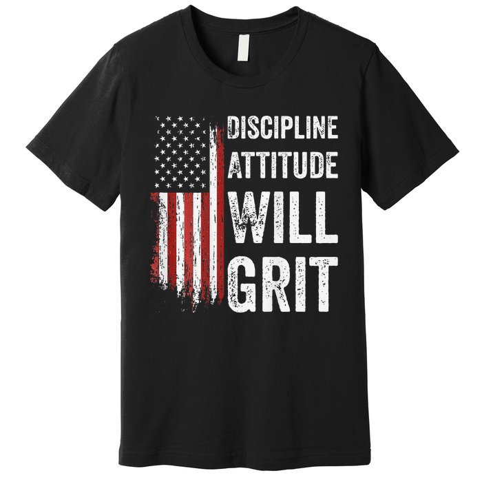 D.A.W.G Discipline Attitude Will Grit Gym Motivation Workout Premium T-Shirt