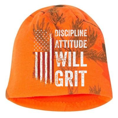 D.A.W.G Discipline Attitude Will Grit Gym Motivation Workout Kati - Camo Knit Beanie