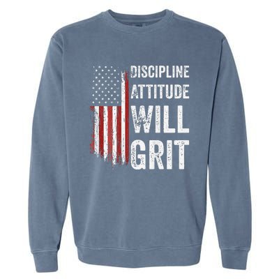 D.A.W.G Discipline Attitude Will Grit Gym Motivation Workout Garment-Dyed Sweatshirt