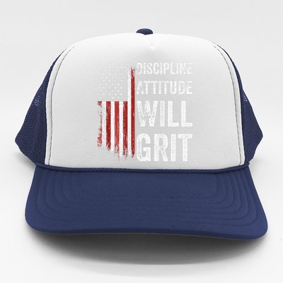 D.A.W.G Discipline Attitude Will Grit Gym Motivation Workout Trucker Hat