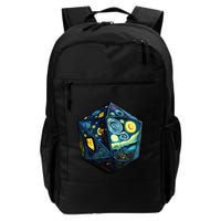 D20 Dice Art Van Gogh Starry Night Cool Realistic D20 Dice Backpack