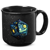 D20 Dice Art Van Gogh Starry Night Cool Realistic D20 Dice 15oz Campfire Ceramic Mug