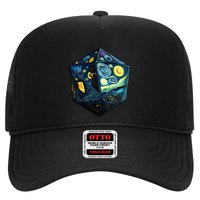 D20 Dice Art Van Gogh Starry Night Cool Realistic D20 Dice Hat
