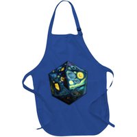 D20 Dice Art Van Gogh Starry Night Cool Realistic D20 Dice Apron