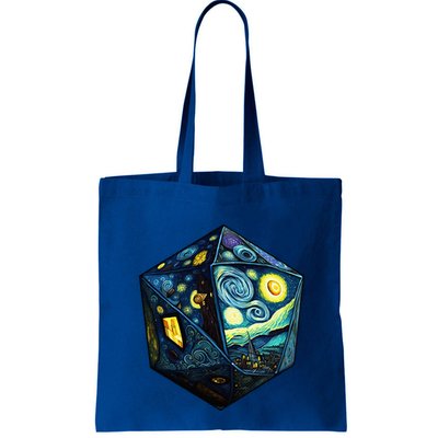 D20 Dice Art Van Gogh Starry Night Cool Realistic D20 Dice Bag