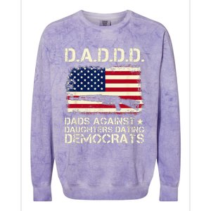 DADDD Dads Against Daughter Dating Democrats Father's Day Colorblast Crewneck Sweatshirt