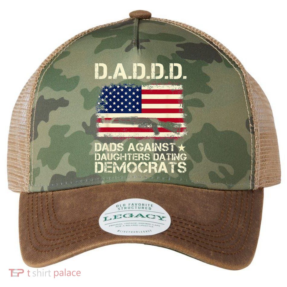 DADDD Dads Against Daughter Dating Democrats Father's Day Legacy Tie Dye Trucker Hat