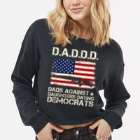 DADDD Dads Against Daughter Dating Democrats Father's Day Cropped Pullover Crew