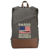 DADDD Dads Against Daughter Dating Democrats Father's Day Cotton Canvas Backpack