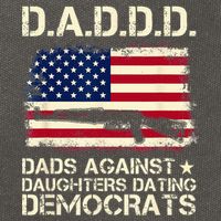 DADDD Dads Against Daughter Dating Democrats Father's Day Cotton Canvas Backpack