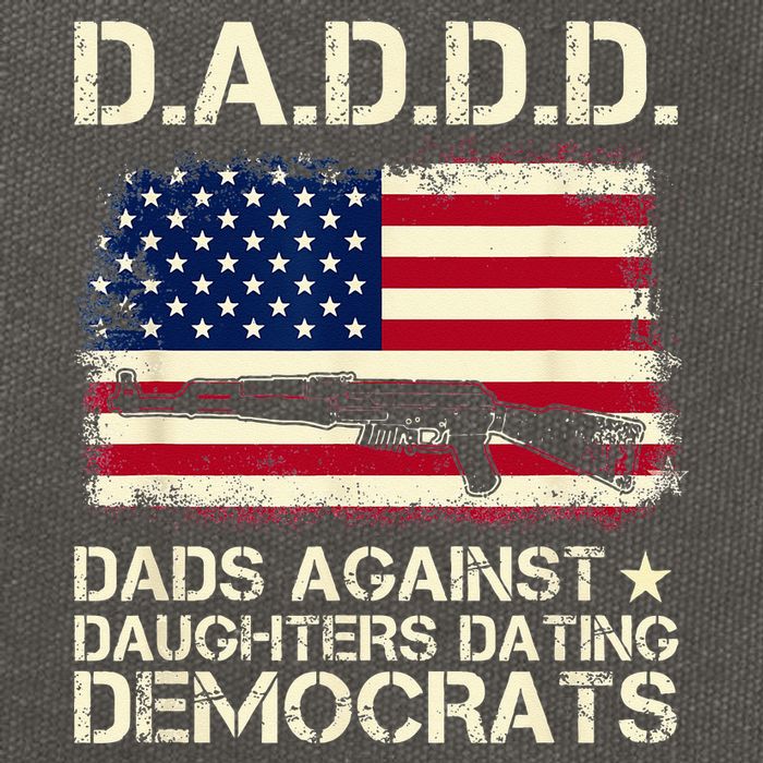 DADDD Dads Against Daughter Dating Democrats Father's Day Cotton Canvas Backpack