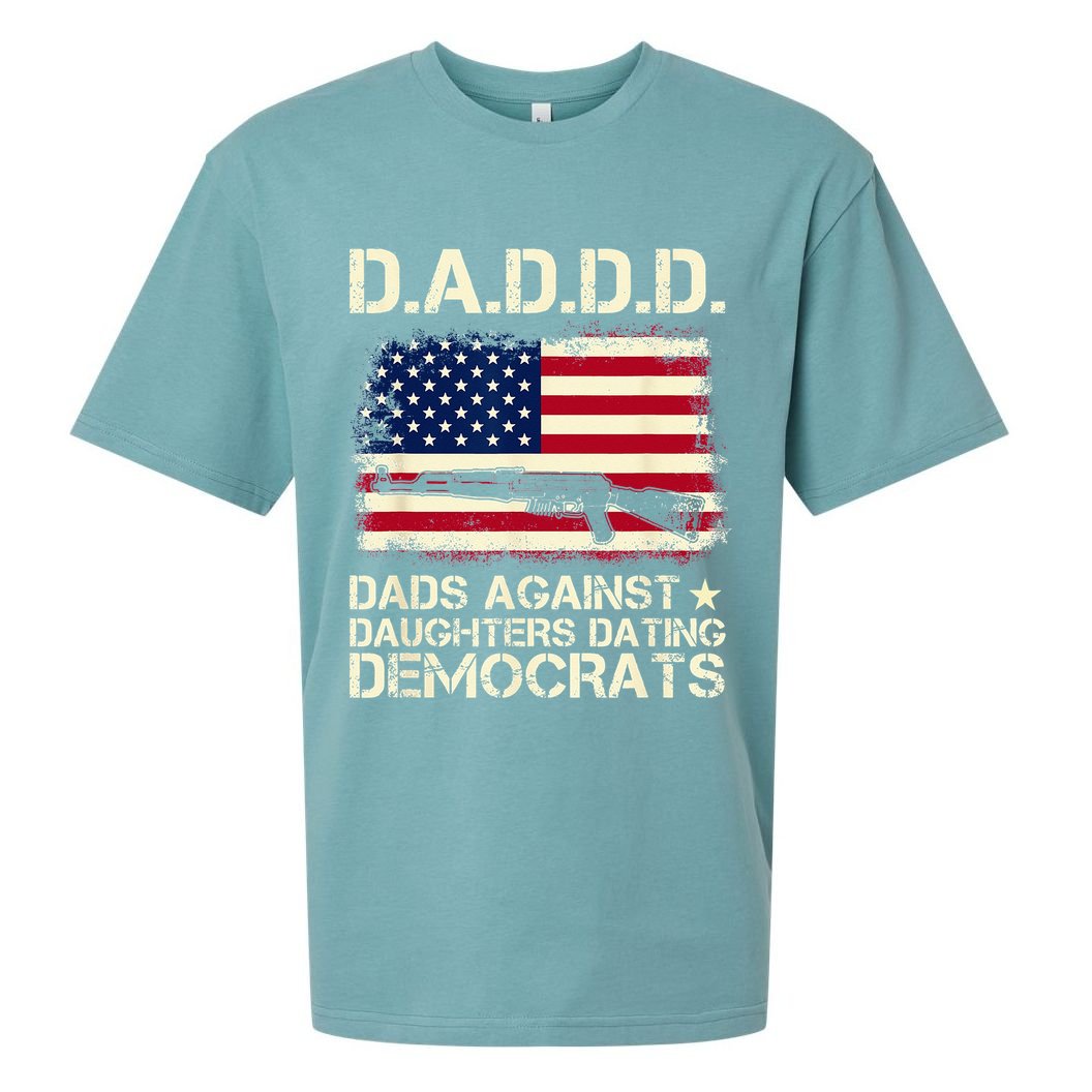 DADDD Dads Against Daughter Dating Democrats Father's Day Sueded Cloud Jersey T-Shirt