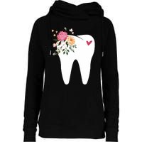 Dentist Dental Assistant Oral Hygienist Tooth Flower Womens Funnel Neck Pullover Hood