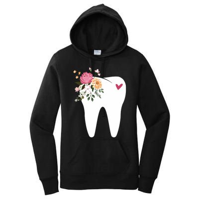 Dentist Dental Assistant Oral Hygienist Tooth Flower Women's Pullover Hoodie