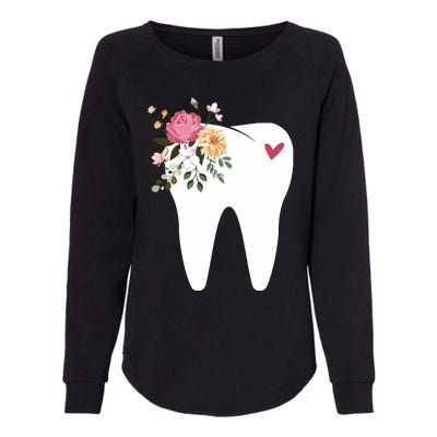 Dentist Dental Assistant Oral Hygienist Tooth Flower Womens California Wash Sweatshirt