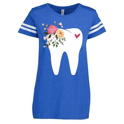 Dentist Dental Assistant Oral Hygienist Tooth Flower Enza Ladies Jersey Football T-Shirt