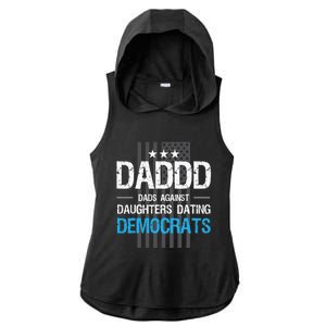 DADDD Dads Against Daughters Dating Democrats Funny Ladies PosiCharge Tri-Blend Wicking Draft Hoodie Tank