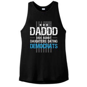 DADDD Dads Against Daughters Dating Democrats Funny Ladies PosiCharge Tri-Blend Wicking Tank