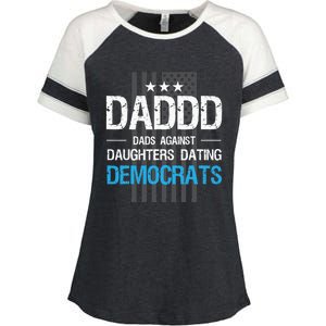 DADDD Dads Against Daughters Dating Democrats Funny Enza Ladies Jersey Colorblock Tee