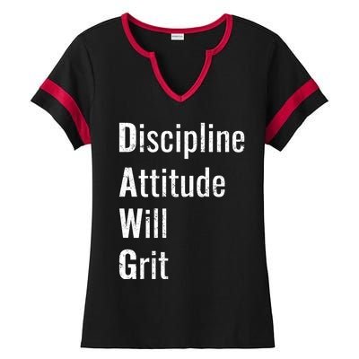 D.A.W.G Discipline Attitude Will Grit Ladies Halftime Notch Neck Tee