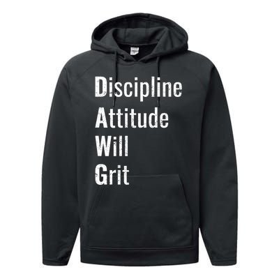 D.A.W.G Discipline Attitude Will Grit Performance Fleece Hoodie