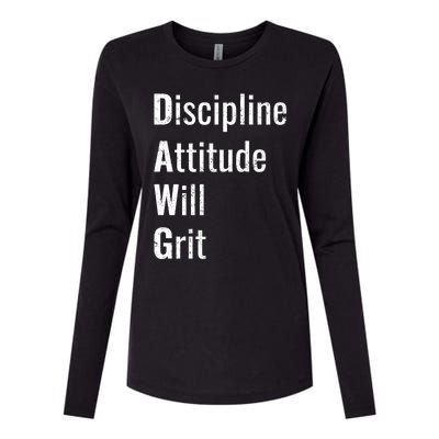 D.A.W.G Discipline Attitude Will Grit Womens Cotton Relaxed Long Sleeve T-Shirt