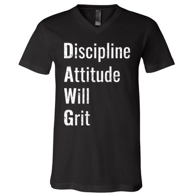 D.A.W.G Discipline Attitude Will Grit V-Neck T-Shirt