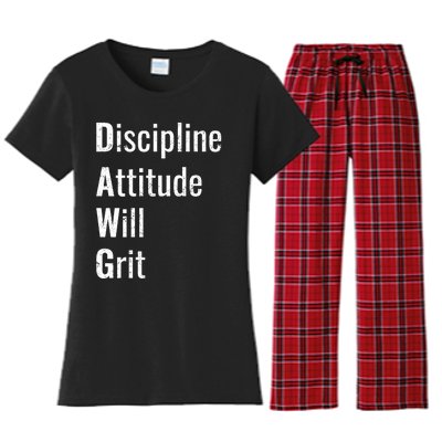 D.A.W.G Discipline Attitude Will Grit Women's Flannel Pajama Set