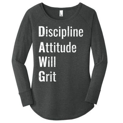 D.A.W.G Discipline Attitude Will Grit Women's Perfect Tri Tunic Long Sleeve Shirt