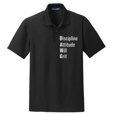 D.A.W.G Discipline Attitude Will Grit Dry Zone Grid Polo