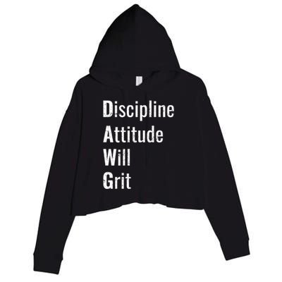 D.A.W.G Discipline Attitude Will Grit Crop Fleece Hoodie