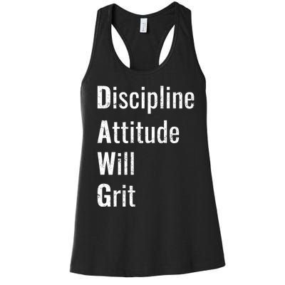 D.A.W.G Discipline Attitude Will Grit Women's Racerback Tank