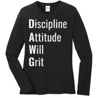 D.A.W.G Discipline Attitude Will Grit Ladies Long Sleeve Shirt