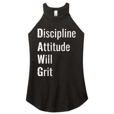 D.A.W.G Discipline Attitude Will Grit Women's Perfect Tri Rocker Tank