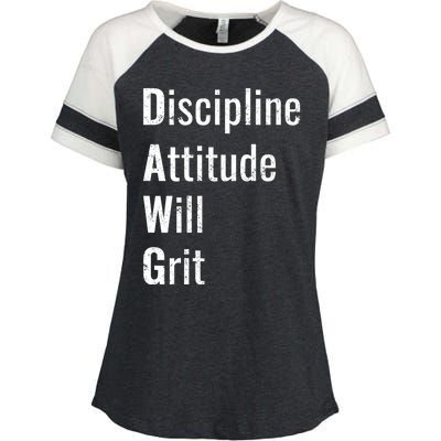 D.A.W.G Discipline Attitude Will Grit Enza Ladies Jersey Colorblock Tee