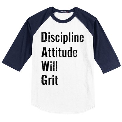 D.A.W.G Discipline Attitude Will Grit Baseball Sleeve Shirt